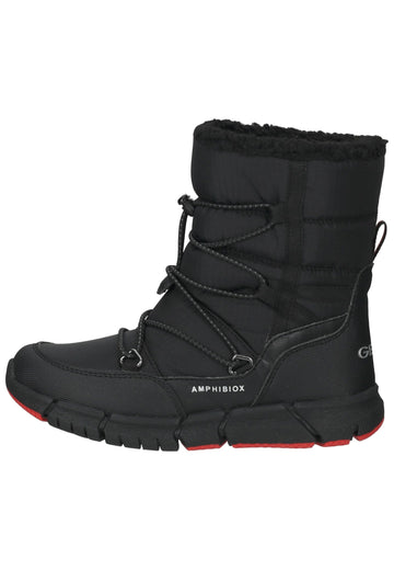 Stiefeletten Geox Stiefelette Lederimitat/Textil Schwarz
