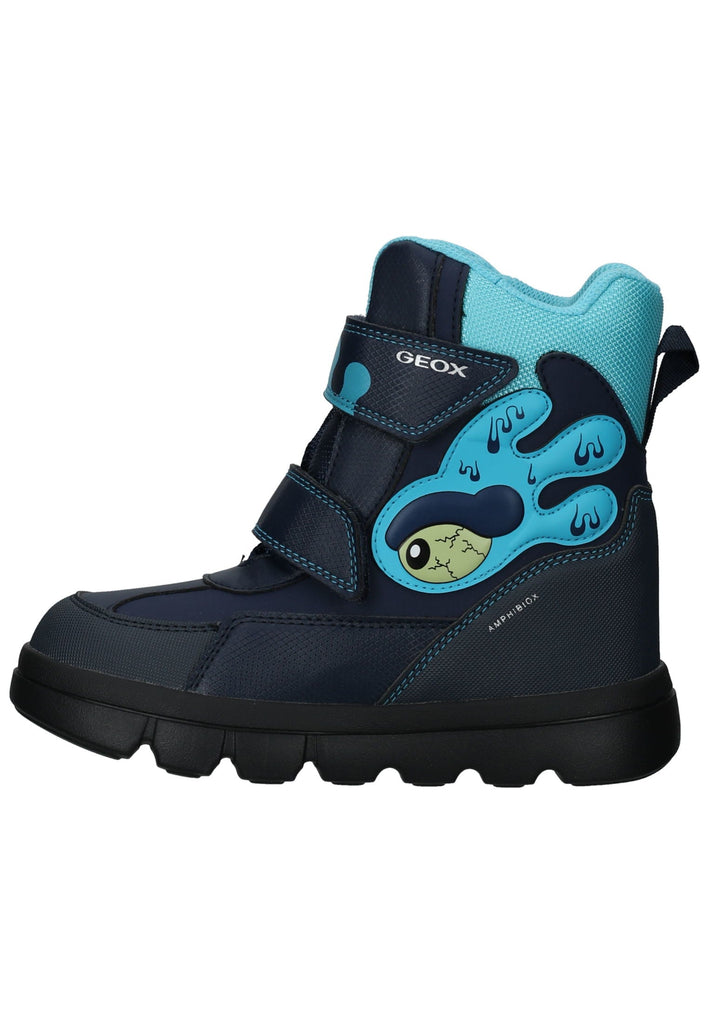 Stiefeletten Geox Stiefelette Lederimitat/Textil Türkis/Navy