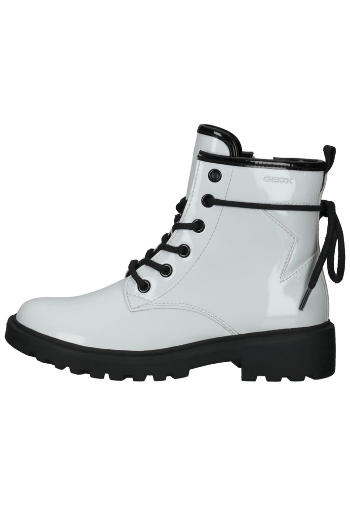 Stiefeletten Geox Stiefelette Lederimitat Weiß/Schwarz