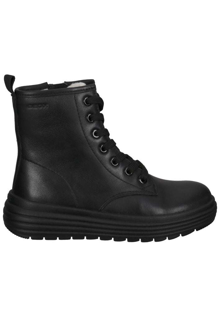 Stiefeletten Geox Stiefelette Nappaleder Schwarz Warmfutter