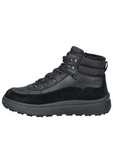 Stiefeletten Geox Stiefelette Veloursleder/Textil Schwarz Warmfutter