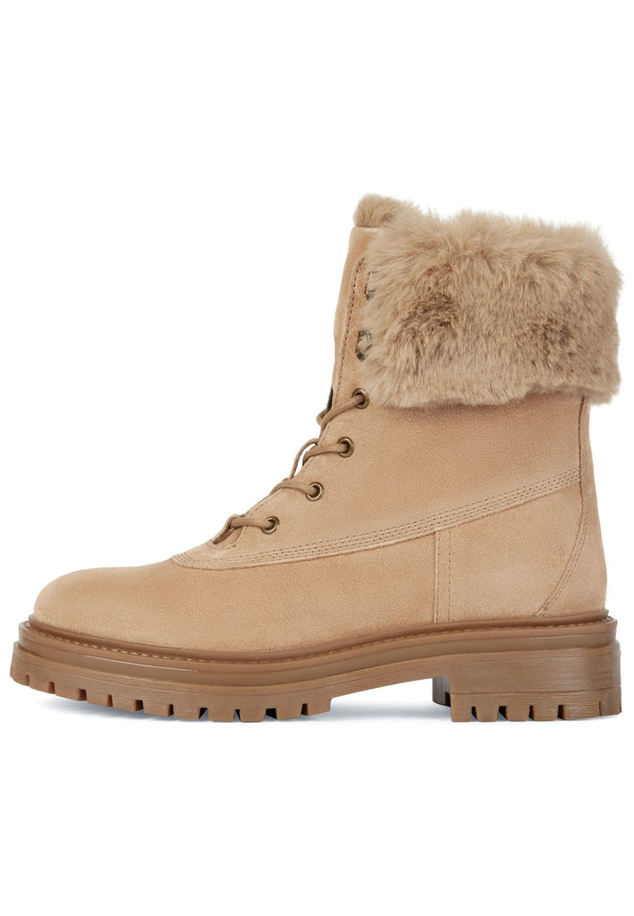 Stiefeletten Geox Stiefelette Veloursleder/Textil Toffee