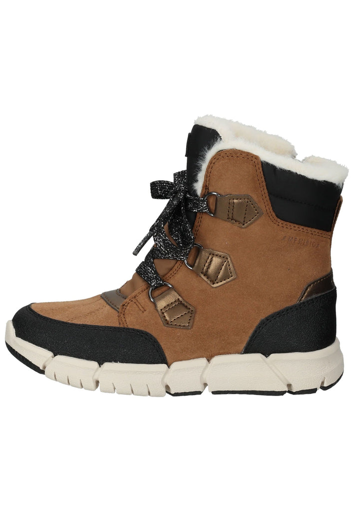 Stiefeletten Geox Stiefelette Veloursleder/Textil Whisky Warmfutter