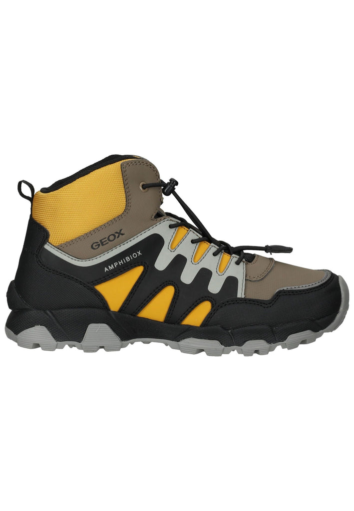 Geox Wanderschuhe Lederimitat/Textil Braun/Gelb