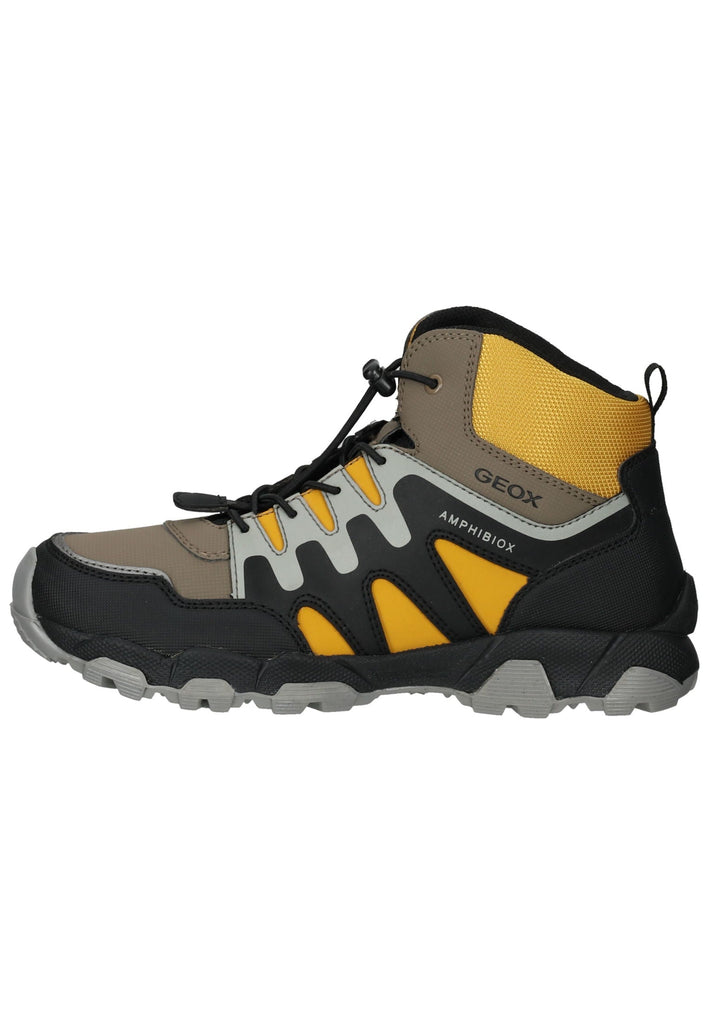 Geox Wanderschuhe Lederimitat/Textil Braun/Gelb