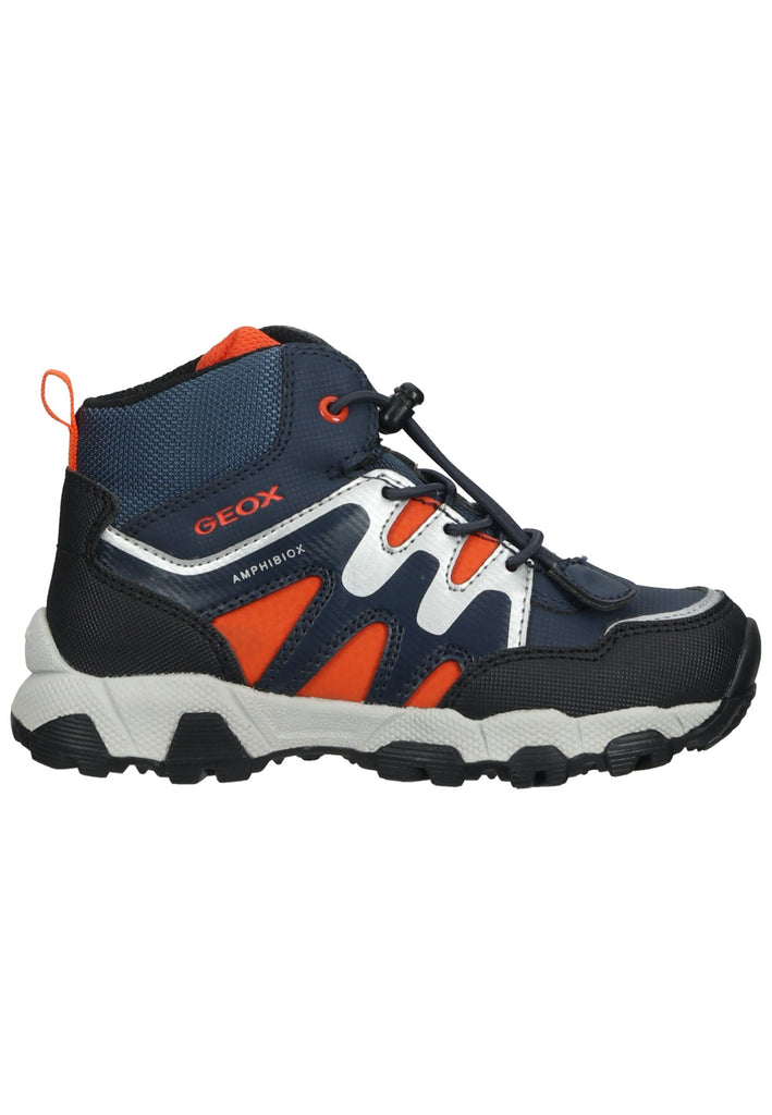 Geox Wanderschuhe Lederimitat/Textil Navy/Orange