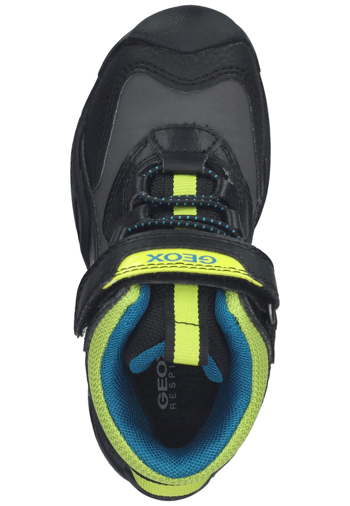 Geox Wanderschuhe Lederimitat/Textil Schwarz/Gelb