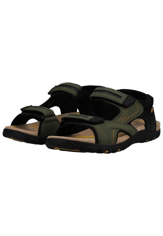 Geox Wanderschuhe Nubukleder Schwarz/Grün