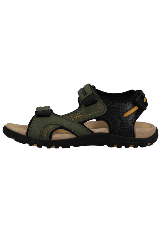 Geox Wanderschuhe Nubukleder Schwarz/Grün