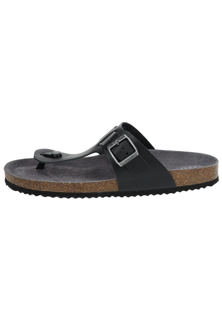 Geox Zehensteg Leder Schwarz
