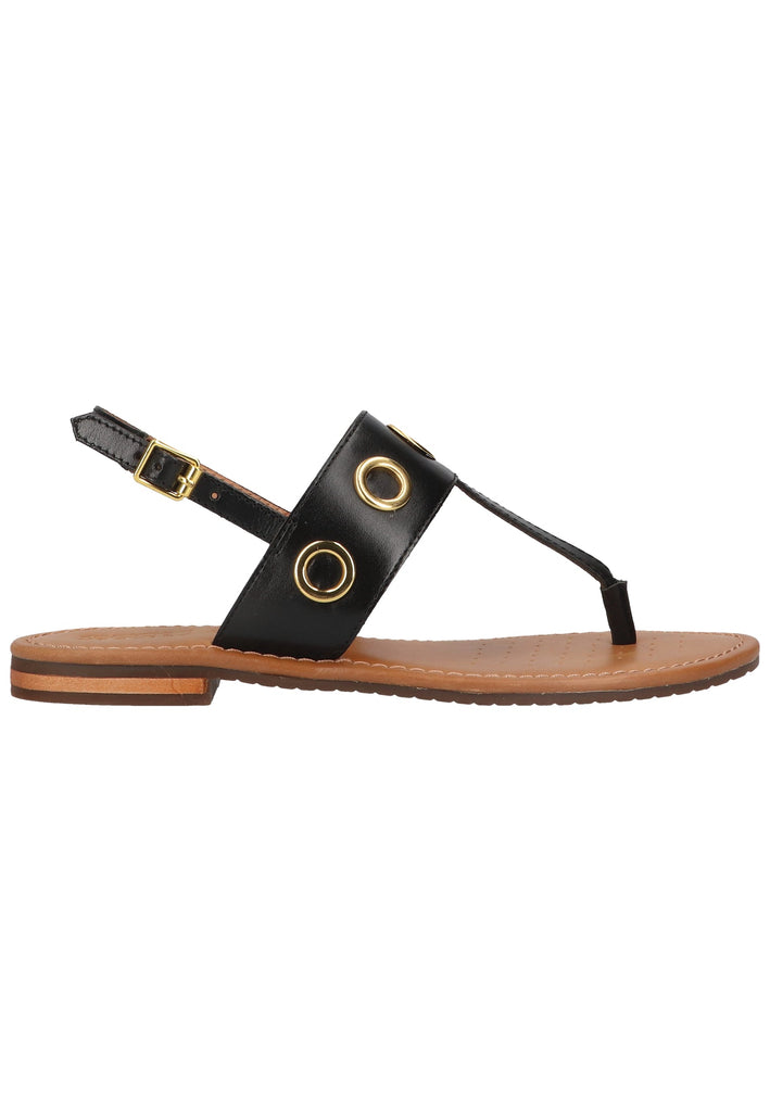 Geox Zehensteg Leder Schwarz