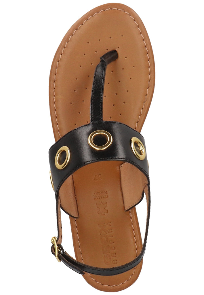 Geox Zehensteg Leder Schwarz