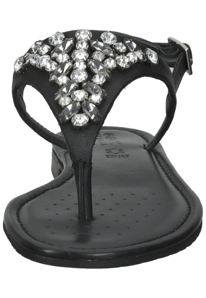 Geox Zehensteg Leder Schwarz