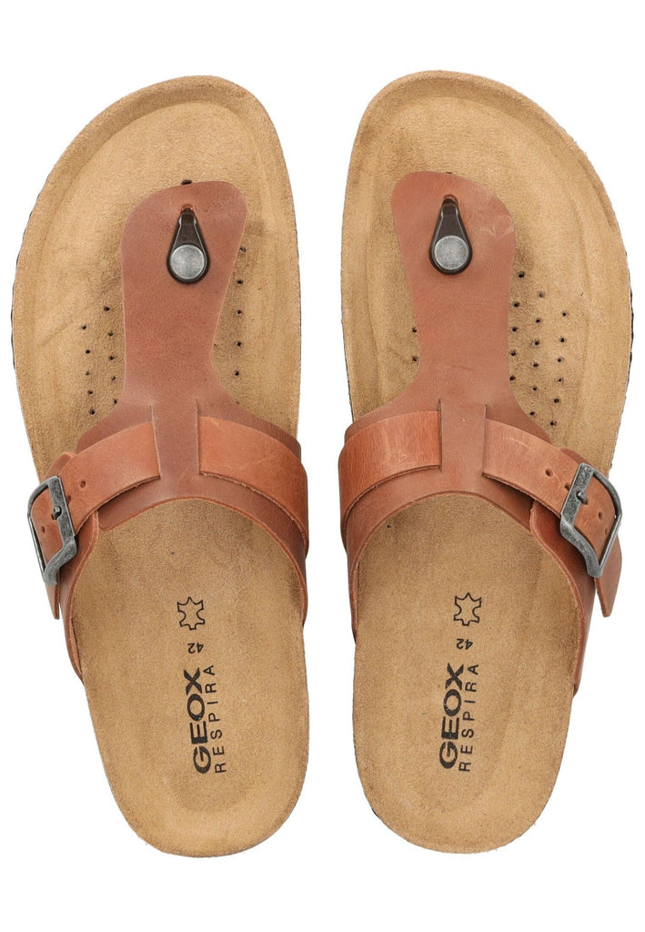 Geox Zehensteg Nappaleder Hellbraun