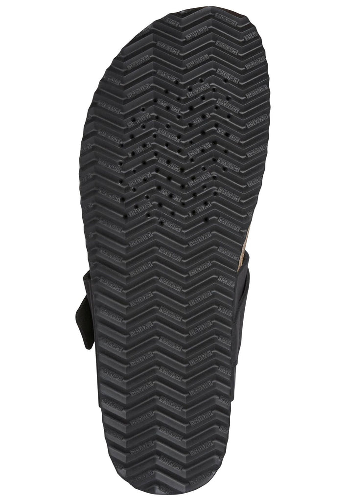 Geox Zehensteg Nubukleder Schwarz/Schwarz