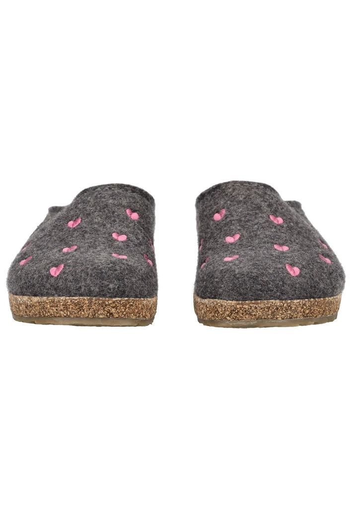 Haflinger Hausschuhe Filz Anthrazit