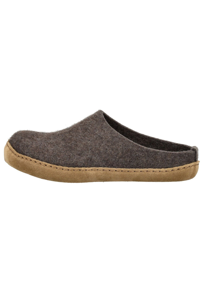 Haflinger Hausschuhe Filz Braun