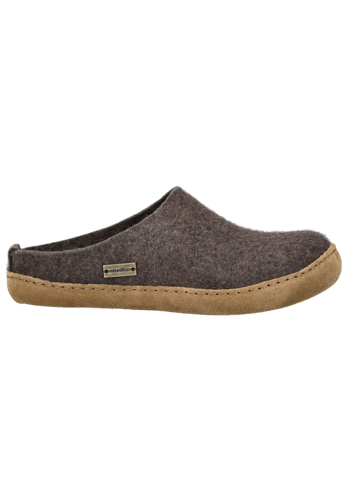 Haflinger Hausschuhe Filz Braun