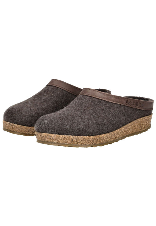 Haflinger Hausschuhe Filz Braun