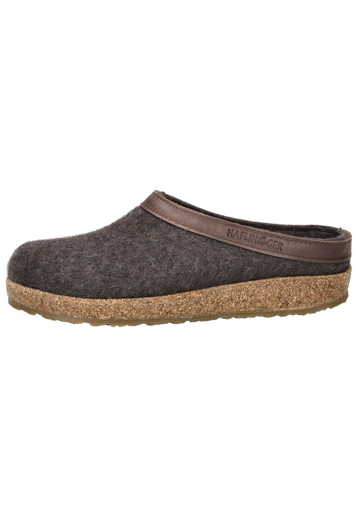 Haflinger Hausschuhe Filz Braun