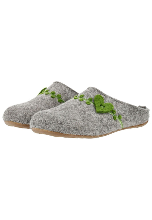 Haflinger Hausschuhe Filz Grau