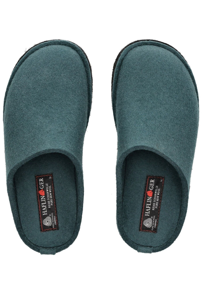 Haflinger Hausschuhe Filz Grün