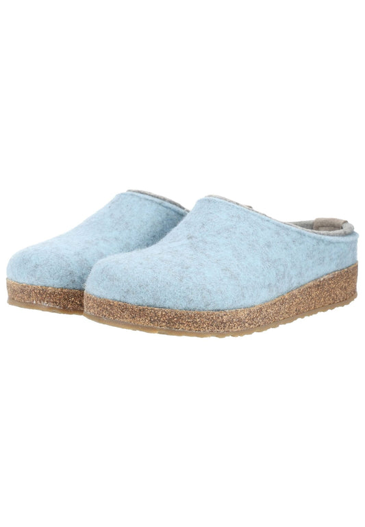 Haflinger Hausschuhe Filz Hellblau