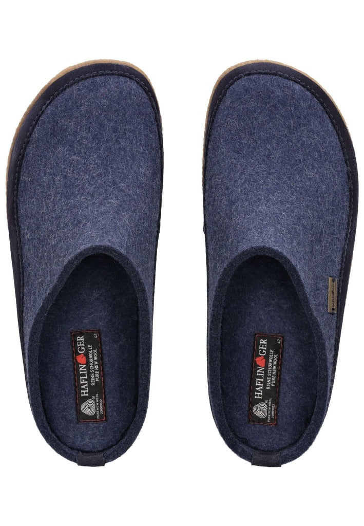Haflinger Hausschuhe Filz Jeans