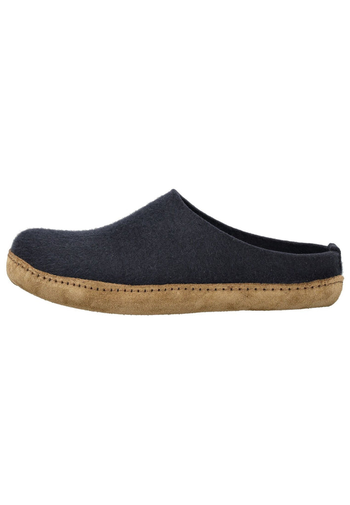 Haflinger Hausschuhe Filz Mittelblau