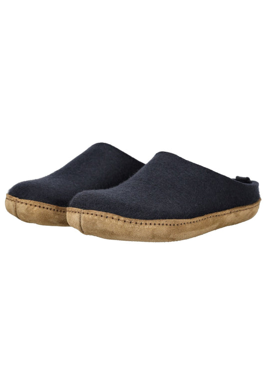 Haflinger Hausschuhe Filz Mittelblau