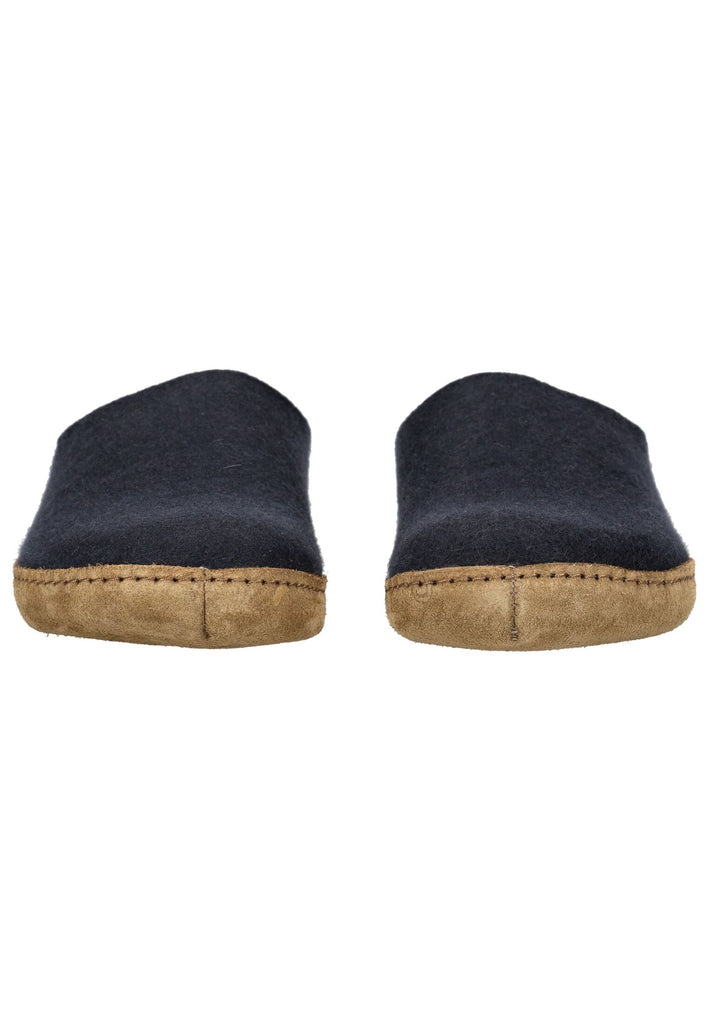 Haflinger Hausschuhe Filz Mittelblau
