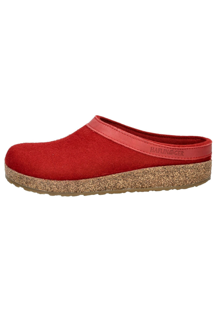 Haflinger Hausschuhe Filz Rubinrot