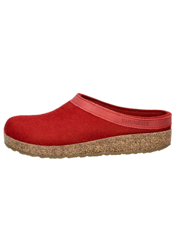Haflinger Hausschuhe Filz Rubinrot