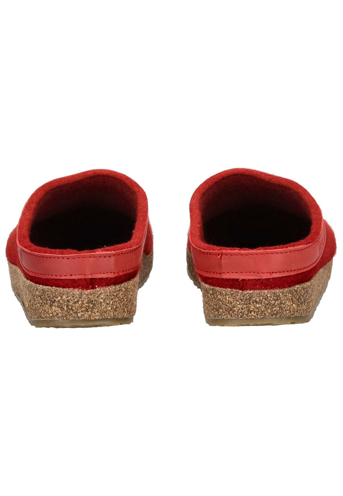 Haflinger Hausschuhe Filz Rubinrot