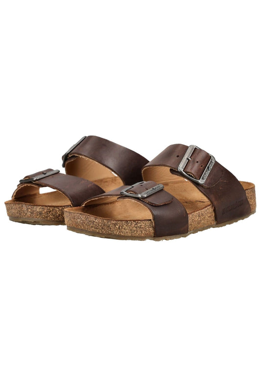 Haflinger Hausschuhe Leder Dunkelbraun