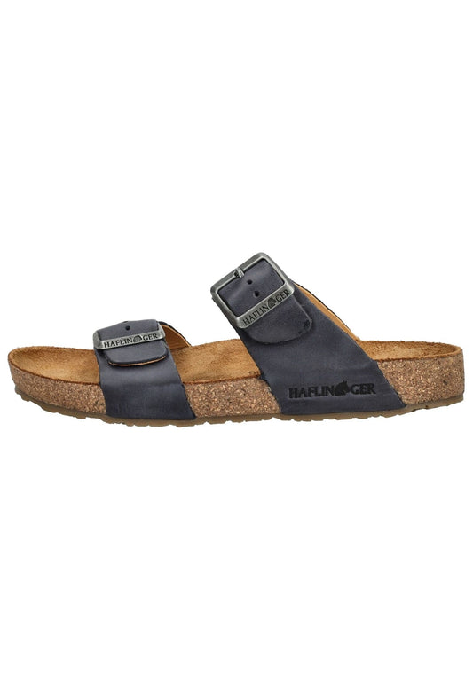 Haflinger Hausschuhe Leder Marine