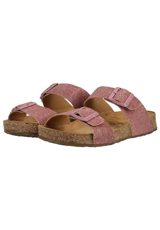 Haflinger Hausschuhe Leder Rosa