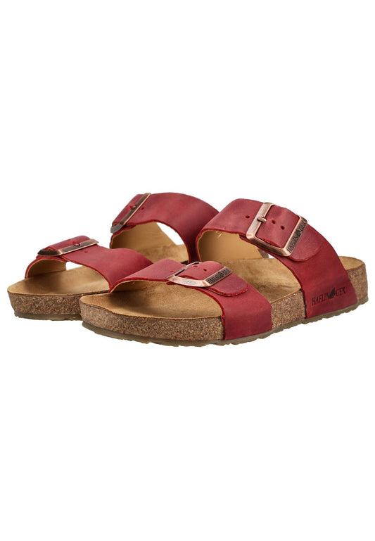 Haflinger Hausschuhe Leder Rot