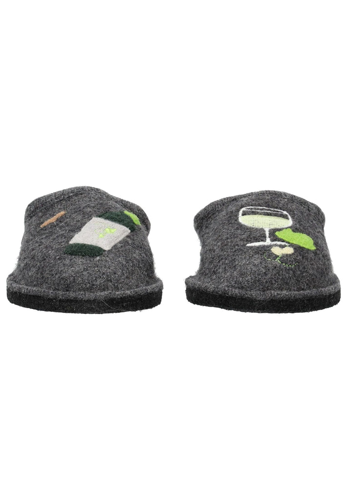 Haflinger Hausschuhe Wolle Anthrazit