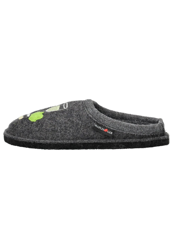 Haflinger Hausschuhe Wolle Anthrazit