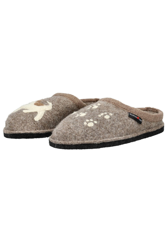 Haflinger Hausschuhe Wolle Beige