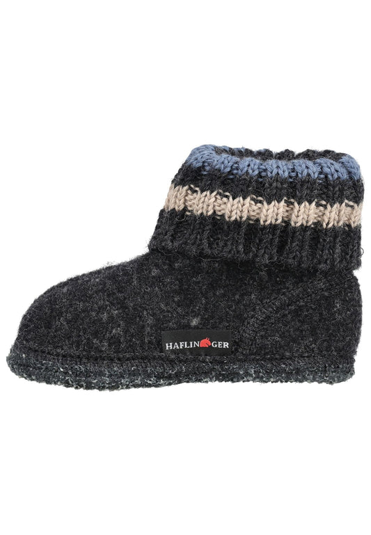 Haflinger Hausschuhe Wolle Graphit