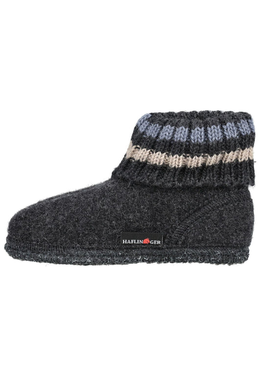 Haflinger Hausschuhe Wolle Graphit