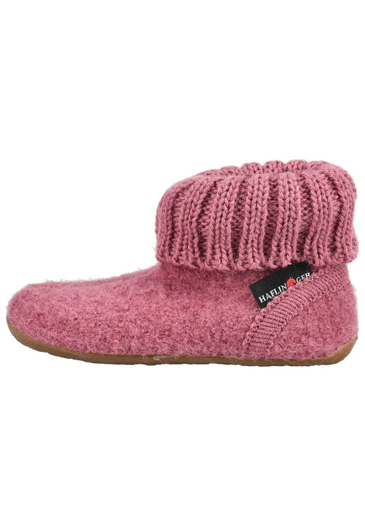 Haflinger Hausschuhe Wolle Rose