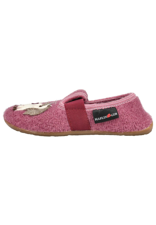 Haflinger Hausschuhe Wolle Rose