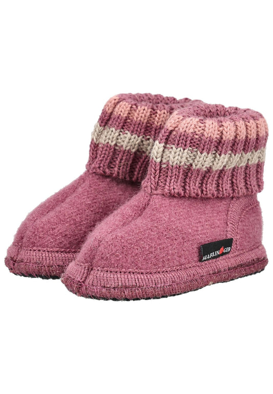 Haflinger Hausschuhe Wolle Rose