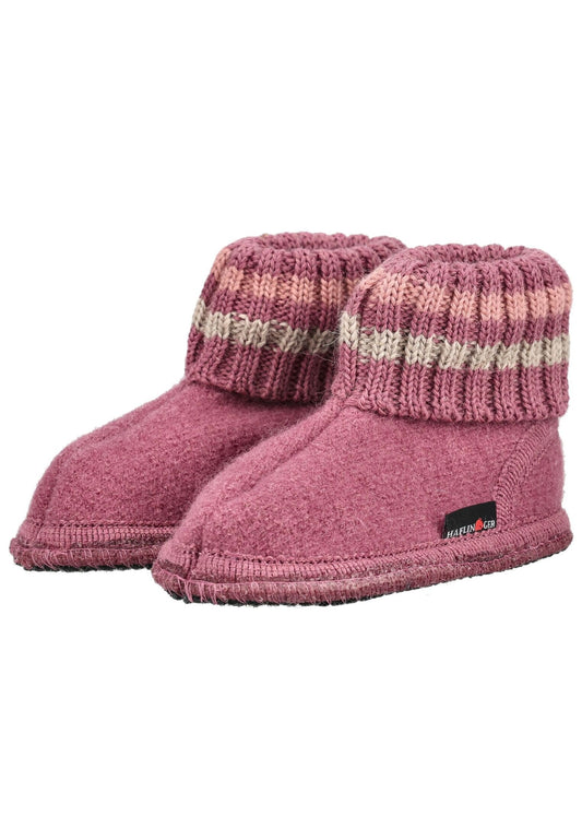 Haflinger Hausschuhe Wolle Rose