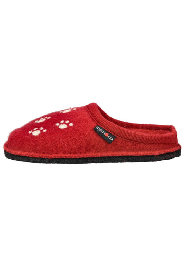 Haflinger Hausschuhe Wolle Rot