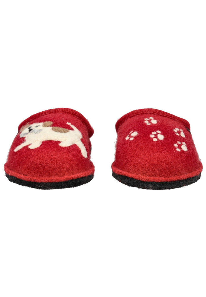 Haflinger Hausschuhe Wolle Rot