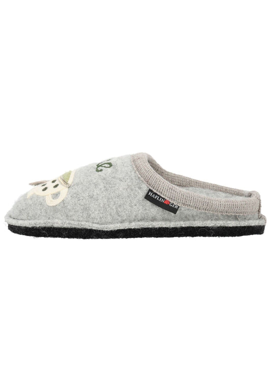 Haflinger Hausschuhe Wolle Stein